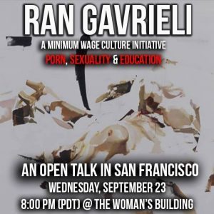 ran gavrieli ELSE eye level sex education talk poster san frencisco.
